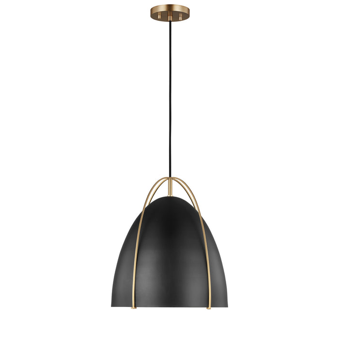 Generation Lighting - 6551701-848 - One Light Pendant - Norman - Satin Brass