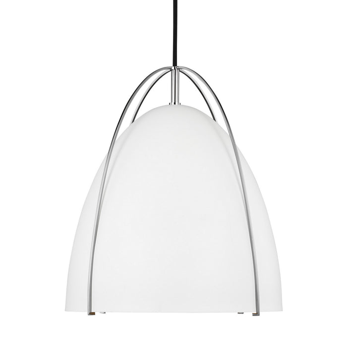 One Light Pendant from the Norman collection in Chrome finish