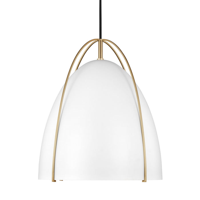 One Light Pendant from the Norman collection in Satin Bronze finish