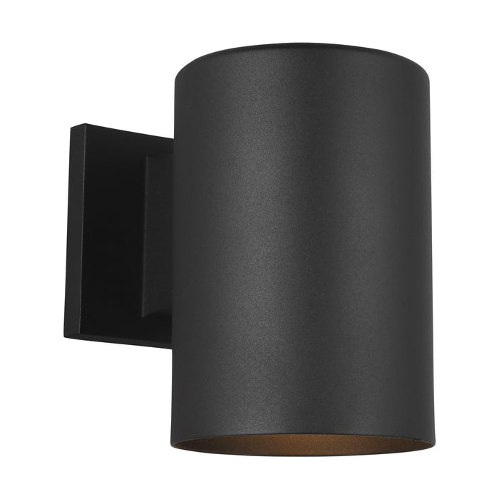 One Light Outdoor Wall Lantern from the Outdoor Cylinders collection in Black finish