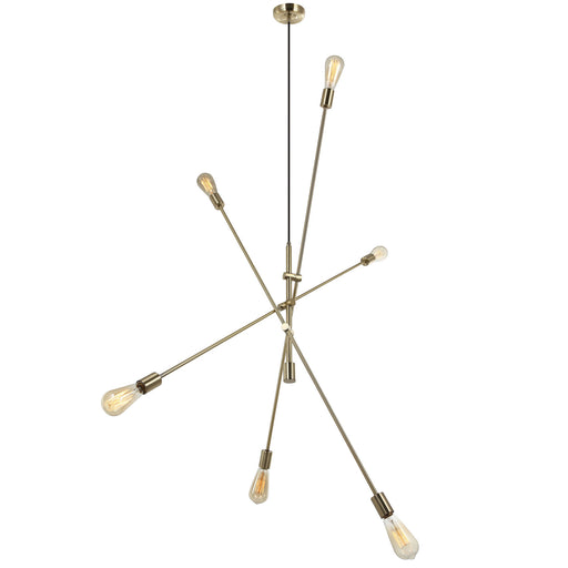 Dainolite Ltd - 816P-AGB - Six Light Pendant - Aged Brass