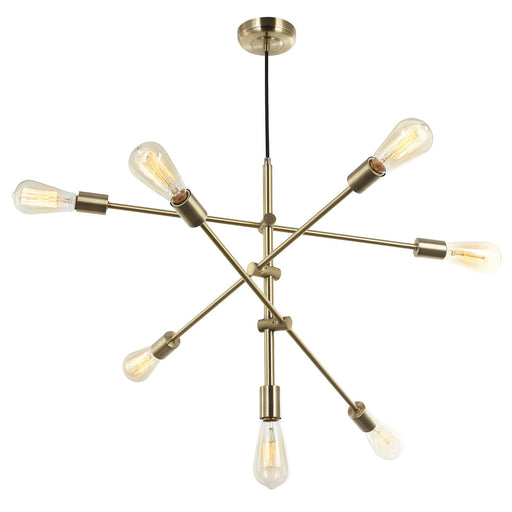 Dainolite Ltd - 817P-AGB - Seven Light Pendant - Aged Brass