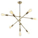 Dainolite Ltd - 817P-AGB - Seven Light Pendant - Aged Brass