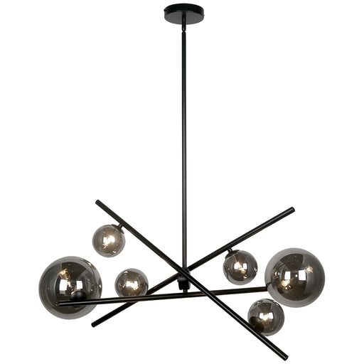 Dainolite Ltd - PAM-276HP-MB - Six Light Pendant - Pamela - Matte Black