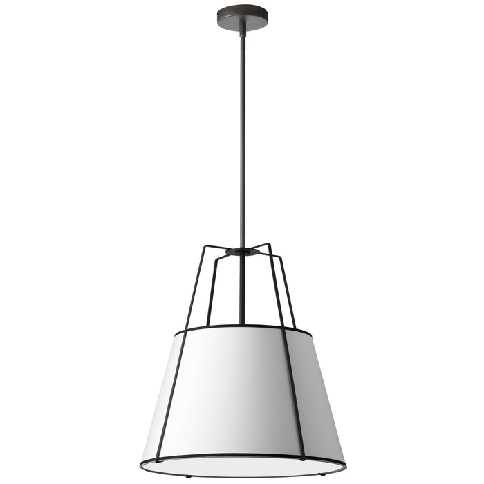 Dainolite Ltd - TRA-1P-BK-WH - One Light Pendant - Trapezoid - Matte Black