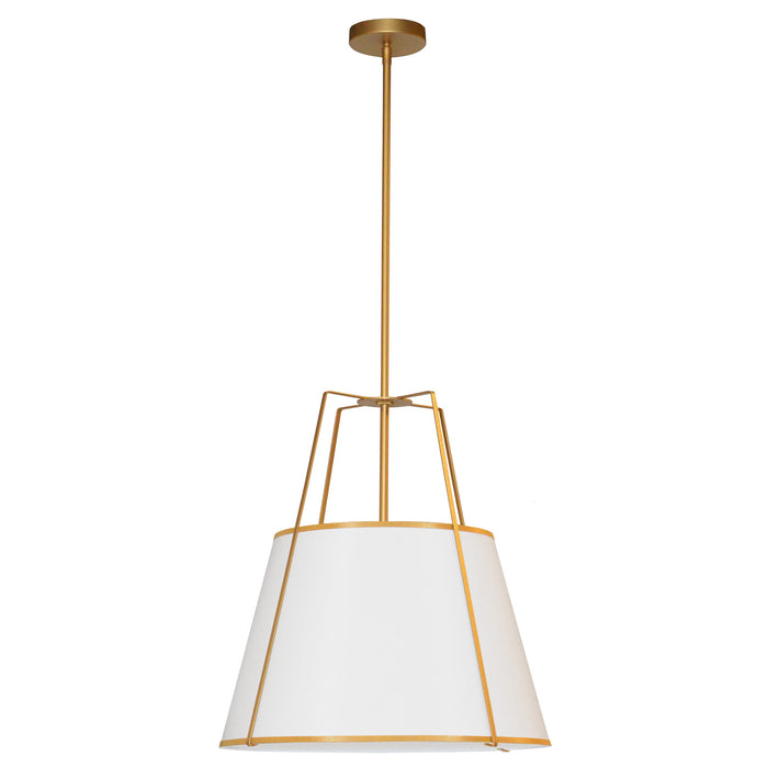 Dainolite Ltd - TRA-1P-GLD-WH - One Light Pendant - Trapezoid - Gold