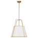Dainolite Ltd - TRA-1P-GLD-WH - One Light Pendant - Trapezoid - Gold