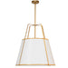 Dainolite Ltd - TRA-3P-GLD-WH - Three Light Pendant - Trapezoid - Gold