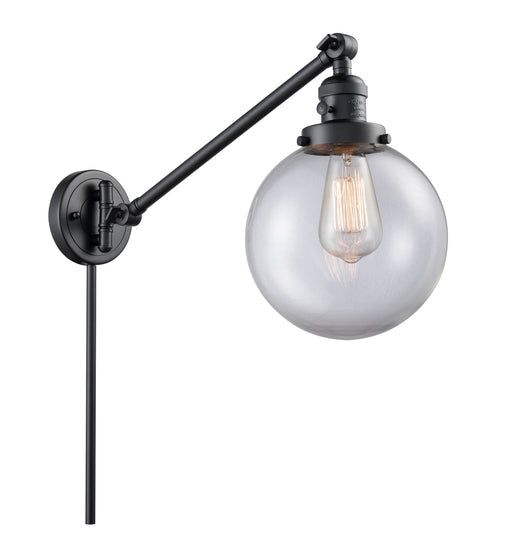 Innovations - 237-BK-G202-8 - One Light Swing Arm Lamp - Franklin Restoration - Matte Black