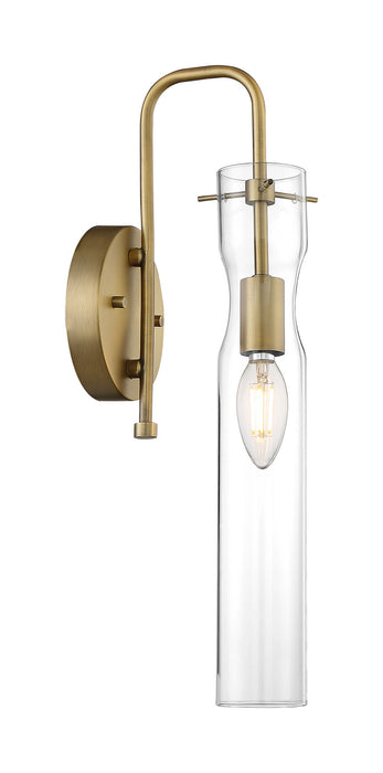 One Light Wall Sconce from the Spyglass collection in Vintage Brass finish