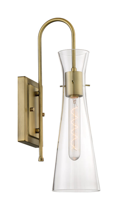 One Light Wall Sconce from the Bahari collection in Vintage Brass finish