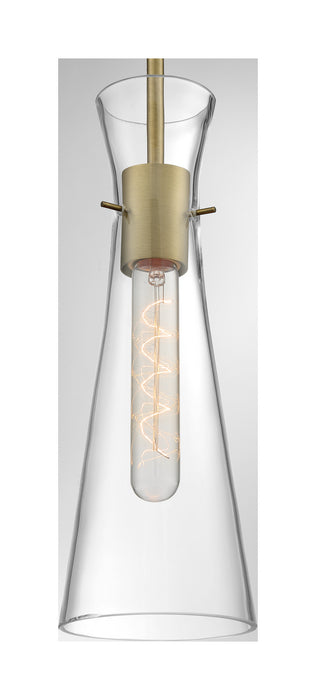 One Light Mini Pendant from the Alondra collection in Vintage Brass finish