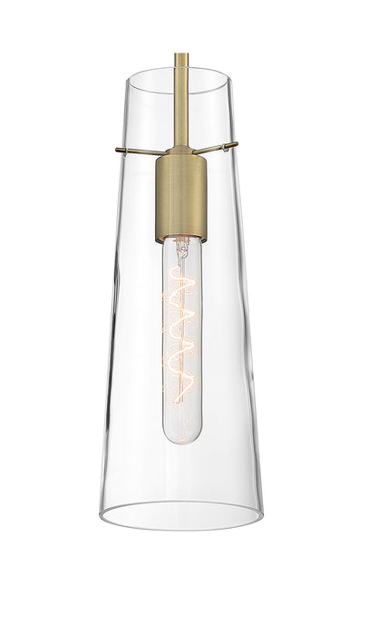 One Light Mini Pendant from the Alondra collection in Vintage Brass finish