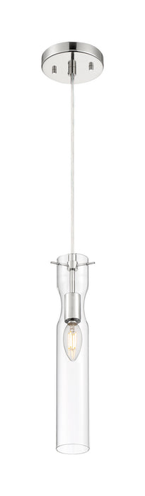 One Light Mini Pendant from the Spyglass collection in Polished Nickel finish