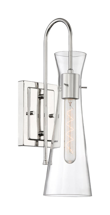 One Light Wall Sconce from the Bahari collection in Polished Nickel finish