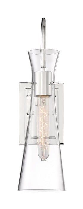 One Light Wall Sconce from the Bahari collection in Polished Nickel finish