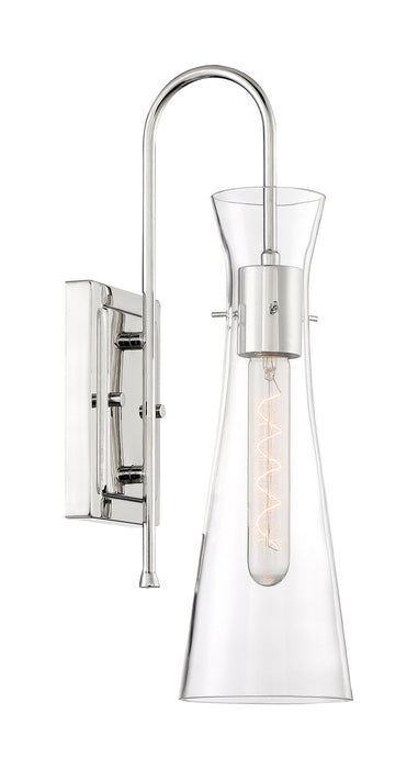 One Light Wall Sconce from the Bahari collection in Polished Nickel finish