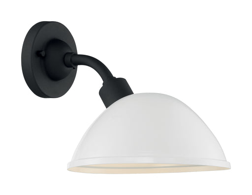 Nuvo Lighting - 60-6903 - One Light Outdoor Wall Mount - South Street - Gloss White / Textured Black