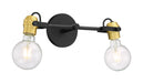 Nuvo Lighting - 60-6982 - Two Light Vanity - Mantra - Black / Brushed Brass