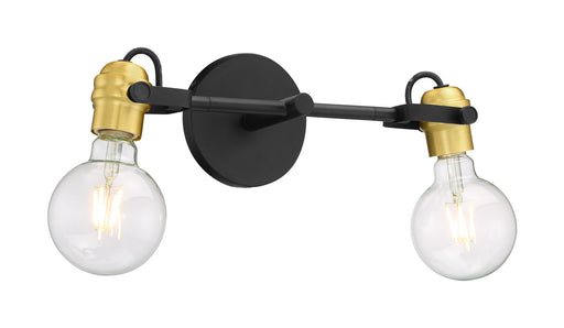 Nuvo Lighting - 60-6982 - Two Light Vanity - Mantra - Black / Brushed Brass