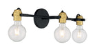 Nuvo Lighting - 60-6983 - Three Light Vanity - Mantra - Black / Brushed Brass