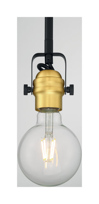 One Light Mini Pendant from the Mantra collection in Black / Brushed Brass finish