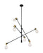 Nuvo Lighting - 60-6989 - Six Light Pendant - Mantra - Black / Brass Accents