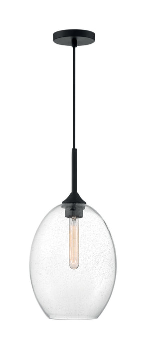 One Light Pendant from the Aria collection in Matte Black finish