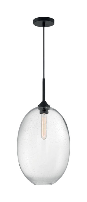 One Light Pendant from the Aria collection in Matte Black finish