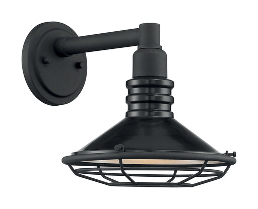 Nuvo Lighting - 60-7031 - One Light Outdoor Wall Mount - Blue Harbor - Gloss Black / Silver