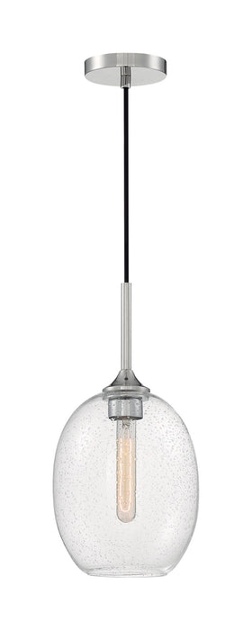 One Light Pendant from the Aria collection in Polished Nickel finish