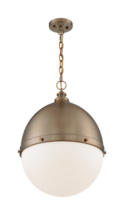 One Light Pendant from the Ronan collection in Burnished Brass finish