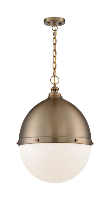 One Light Pendant from the Ronan collection in Burnished Brass finish