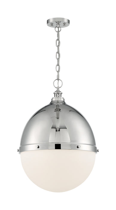 One Light Pendant from the Ronan collection in Polished Nickel finish