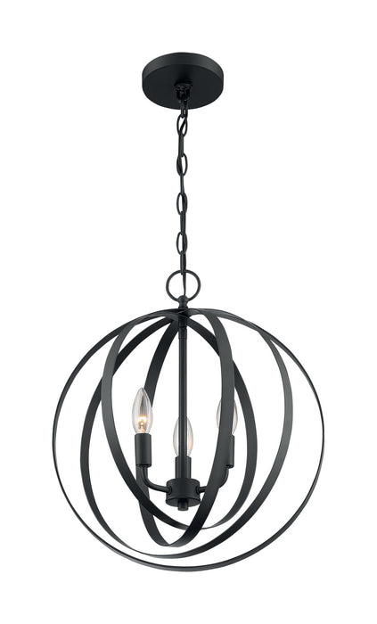 Three Light Pendant from the Pendleton collection in Matte Black finish
