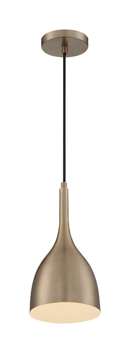 Nuvo Lighting - 60-7076 - One Light Pendant - Bellcap - Burnished Brass