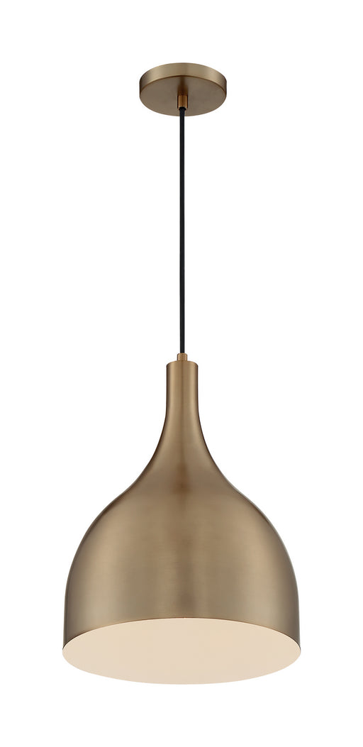 Nuvo Lighting - 60-7077 - One Light Pendant - Bellcap - Burnished Brass