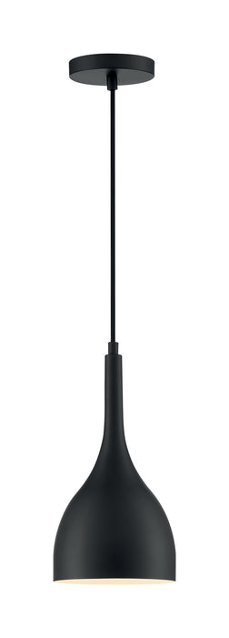 One Light Pendant from the Bellcap collection in Matte Black finish