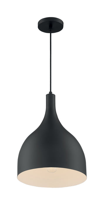 One Light Pendant from the Bellcap collection in Matte Black finish