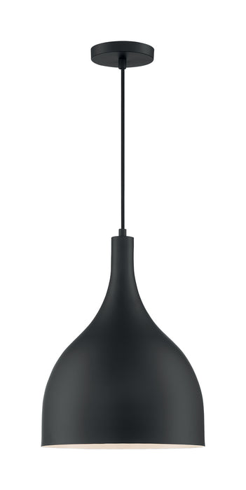 One Light Pendant from the Bellcap collection in Matte Black finish