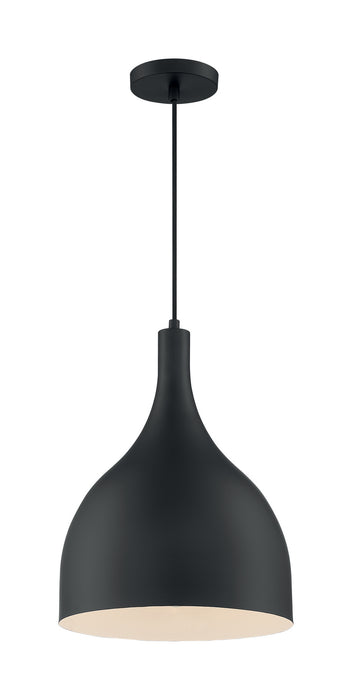 One Light Pendant from the Bellcap collection in Matte Black finish