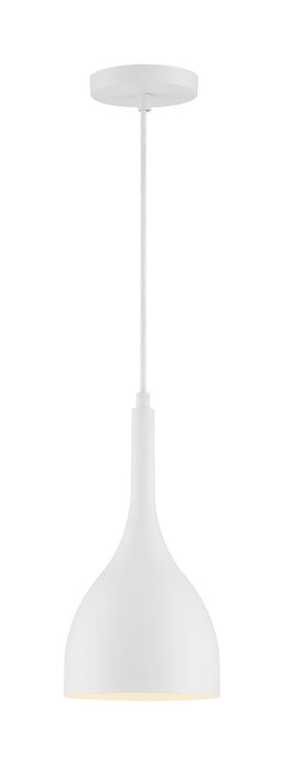 One Light Pendant from the Bellcap collection in Matte White finish