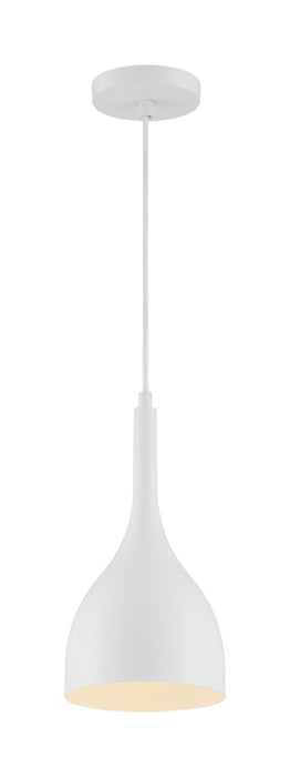 One Light Pendant from the Bellcap collection in Matte White finish