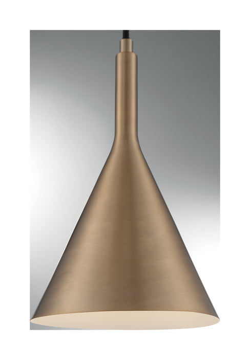 One Light Pendant from the Lightcap collection in Burnished Brass finish