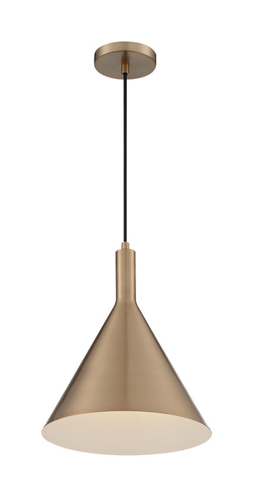 One Light Pendant from the Lightcap collection in Burnished Brass finish