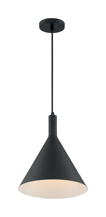 One Light Pendant from the Lightcap collection in Matte Black finish