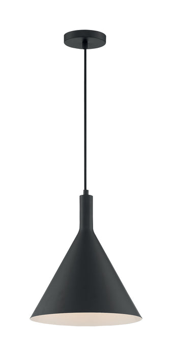 One Light Pendant from the Lightcap collection in Matte Black finish