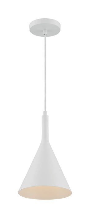 One Light Pendant from the Lightcap collection in Matte White finish