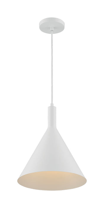 One Light Pendant from the Lightcap collection in Matte White finish