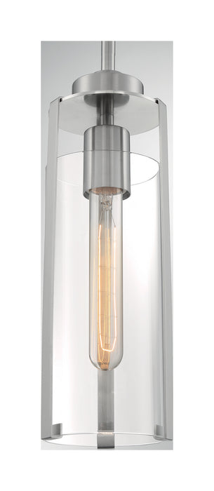 One Light Mini Pendant from the Marina collection in Brushed Nickel finish